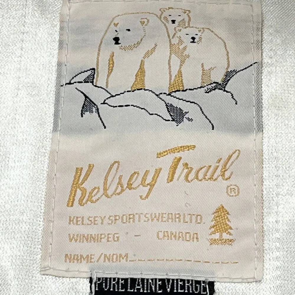 Kelsey Trail Womens Sz 20 Purple Vtg Canadian Embroidered Virgin Wool Coat lined